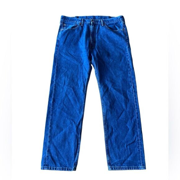 Levis Mens 505 Straight Leg Blue Jeans Size 38 - Picture 1 of 11